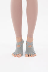 Cross Yoga Socks - Light Beige