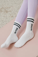 Double Line Sport Socks - Blue