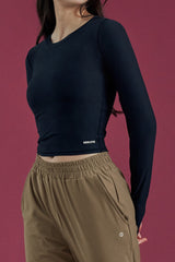 Soft Crop Top - Gray Pink