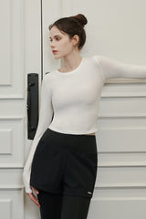 Soft Crop Top - Gray Pink